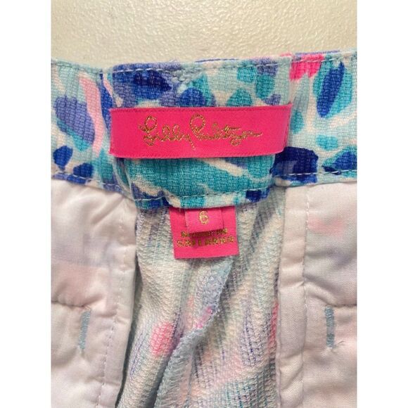 Lilly Pulitzer Callahan Shorts in Breakwater Party Wave Lace Detail size 6 - Picture 6 of 6